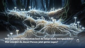 Frage zu Verbindungen nähren - Was Organisationen von Pilzen lernen können - Lightning Talk #loscon25 - Felix Harling